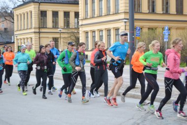 Büyük grup koşucu Stockholm.