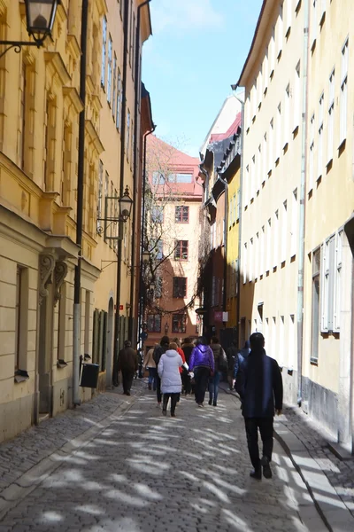 Straat in centraal deel van stockholm. — Stockfoto