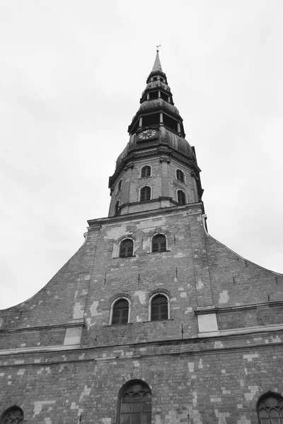 Kostel svatého Petra v Rize. — Stock fotografie