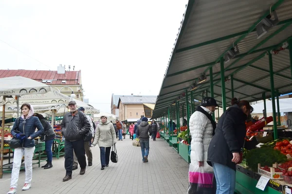 Riga zentraler markt. — Stockfoto