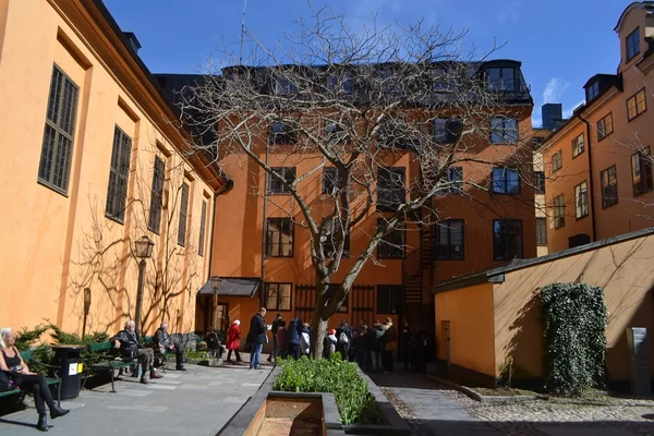 Straat in centraal deel van stockholm. — Stockfoto