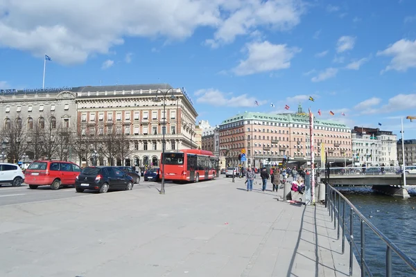 Visa cental del av Stockholm. — Stockfoto