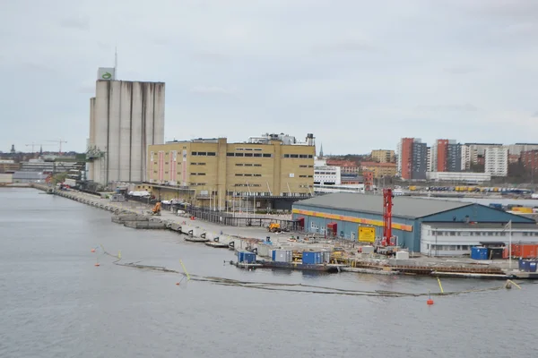 Cargo port i Stockholm. — Stockfoto
