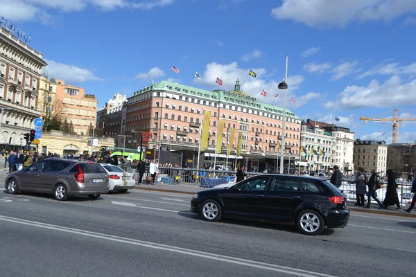 斯德哥尔摩中央部分视图的. — 图库照片
