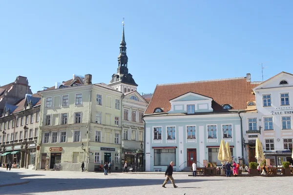 Praça da Câmara Municipal em Tallinn . — Fotografia de Stock