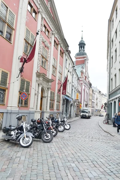 Straat in riga. — Stockfoto