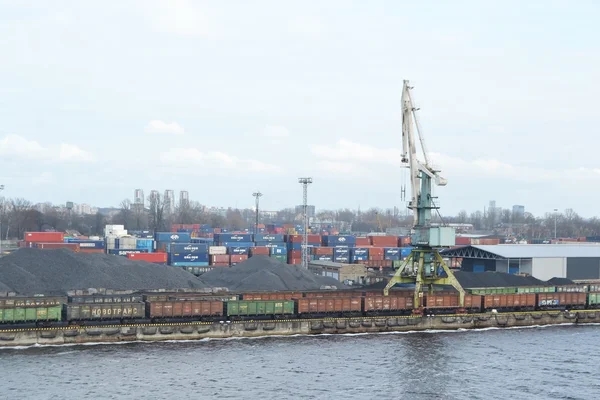 Riga port. — Stock Photo, Image