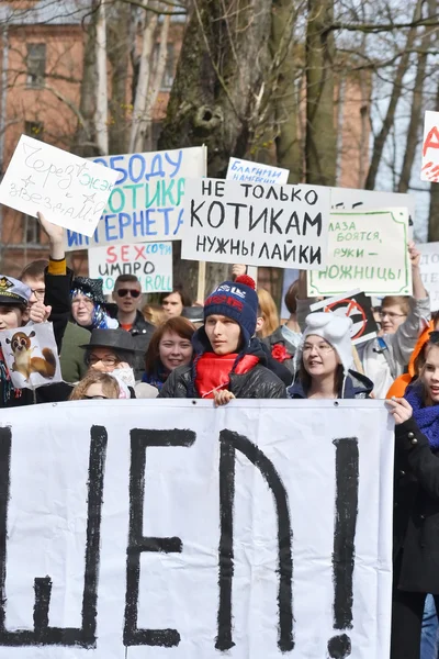 Акция "Монстрация 2015" ". — стоковое фото