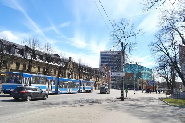 Tallinn Merkezi sokakta. — Stok fotoğraf