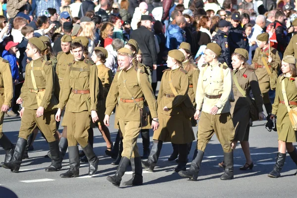 Desfile da vitória em São Petersburgo . — Fotografia de Stock