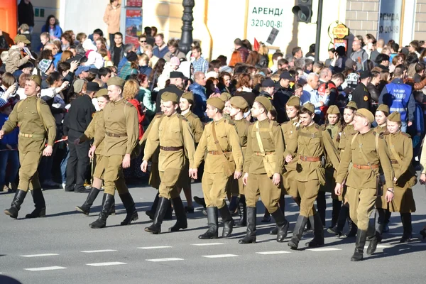 Victory parade in St.Petersburg. — Stock Photo, Image