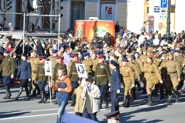 Desfile da vitória em São Petersburgo . — Fotografia de Stock