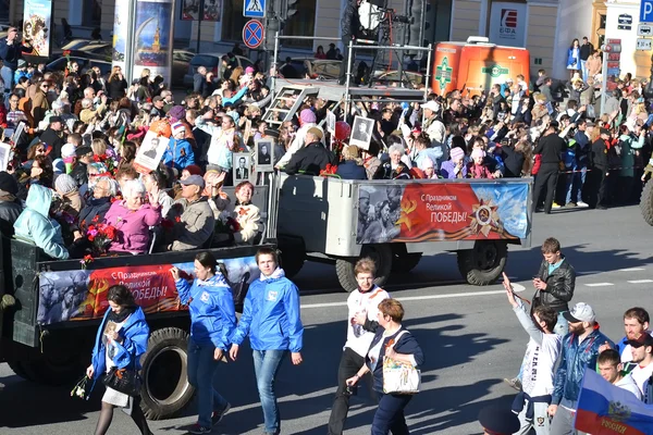 Vítězství parade v st.petersburg. — Stock fotografie