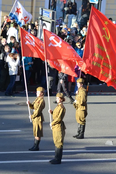 Komunistická demonstrace den vítězství. — Stock fotografie
