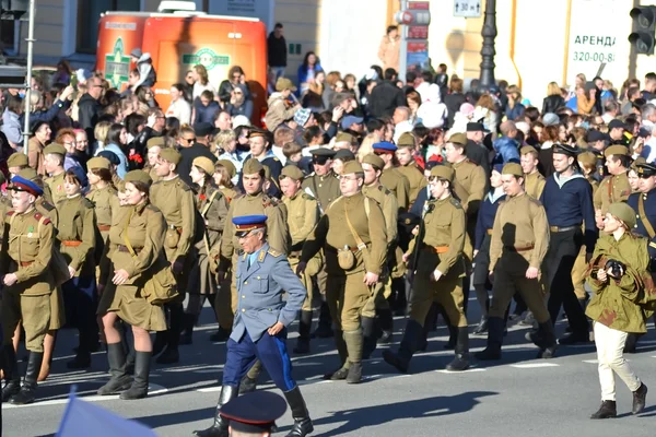 Desfile da vitória em São Petersburgo . — Fotografia de Stock