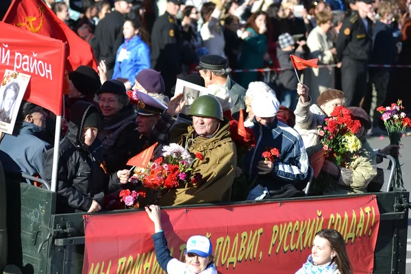 Victory parade in St.Petersburg. — Stock Photo, Image