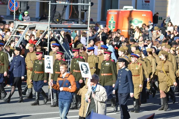 Victory parade in St.Petersburg. — Stock Photo, Image