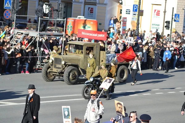 Vítězství parade v st.petersburg. — Stock fotografie