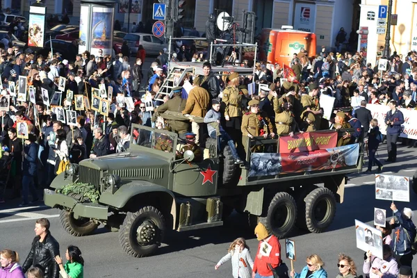Victory parade in St.Petersburg. — Stock Photo, Image