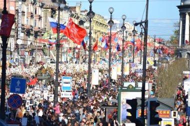 Victory parade in St.Petersburg. clipart
