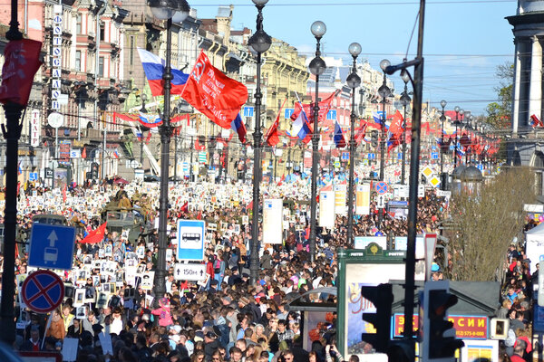 Victory parade in St.Petersburg.