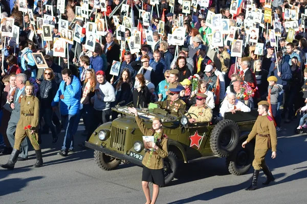 Victory parade in St.Petersburg. — Stock Photo, Image