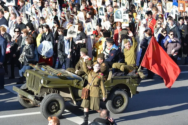 Victory parade in St.Petersburg. — Stock Photo, Image