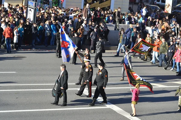 Desfile de la victoria en San Petersburgo . —  Fotos de Stock