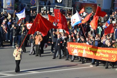 zafer günü komünist gösteri.