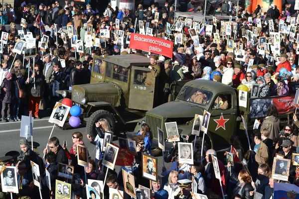 Vítězství parade v st.petersburg. — Stock fotografie