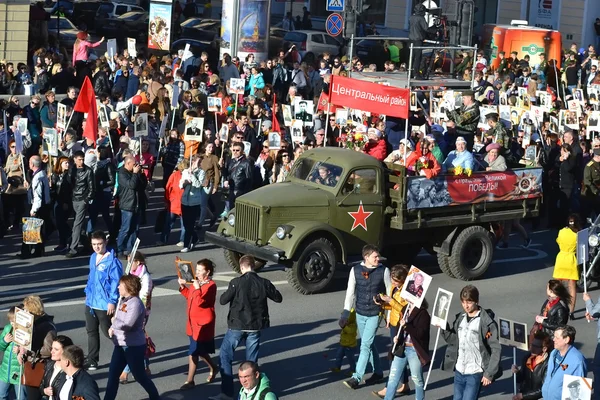 Vítězství parade v st.petersburg. — Stock fotografie