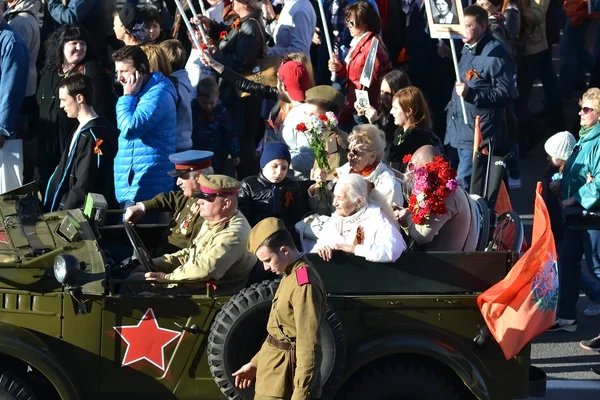 Vítězství parade v st.petersburg. — Stock fotografie