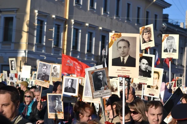 Vítězství parade v st.petersburg. — Stock fotografie