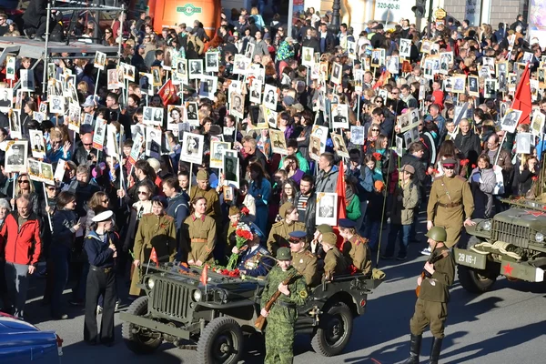 Vítězství parade v st.petersburg. — Stock fotografie