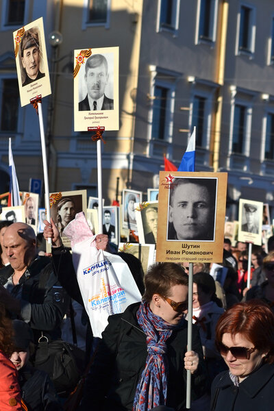 Victory parade in St.Petersburg.