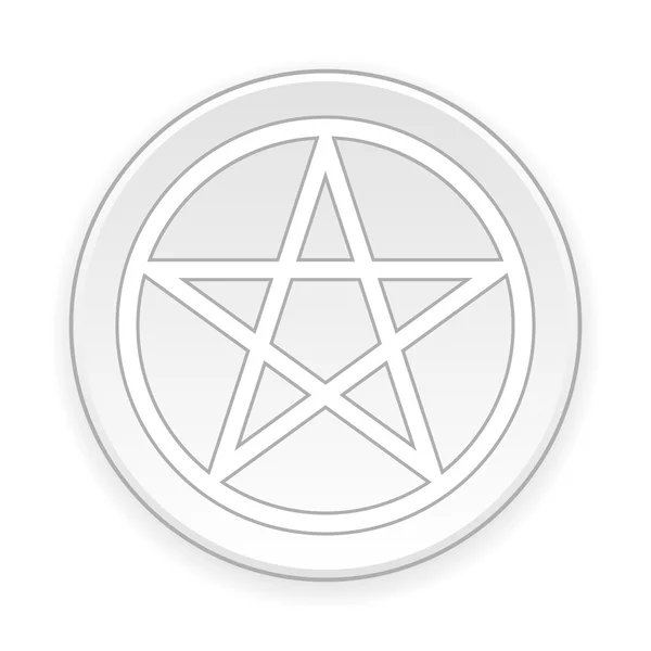 Botão Pentagram . — Vetor de Stock