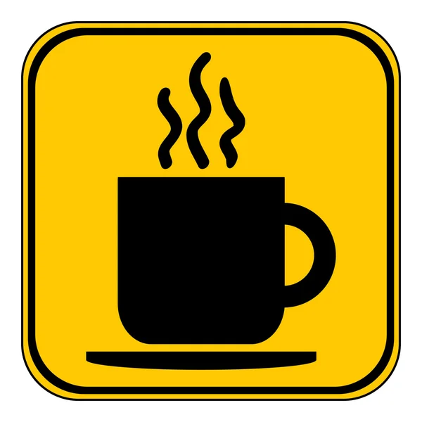 Coffee cup button. — Stock Vector