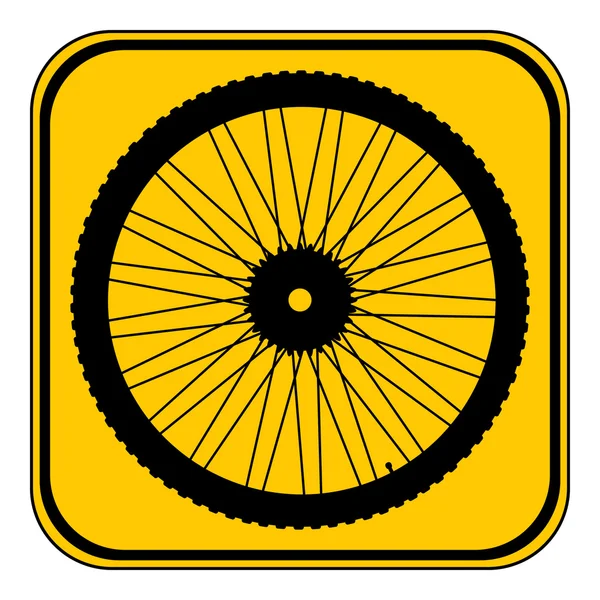 Bicycle wheel button. — Stock Vector