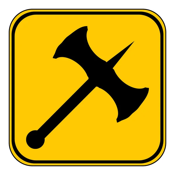 Battle axe gomb. — Stock Vector
