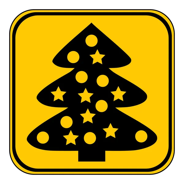 Christmas Tree button. — Stock Vector