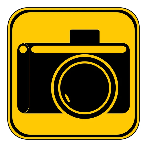 Pulsante fotocamera . — Vettoriale Stock