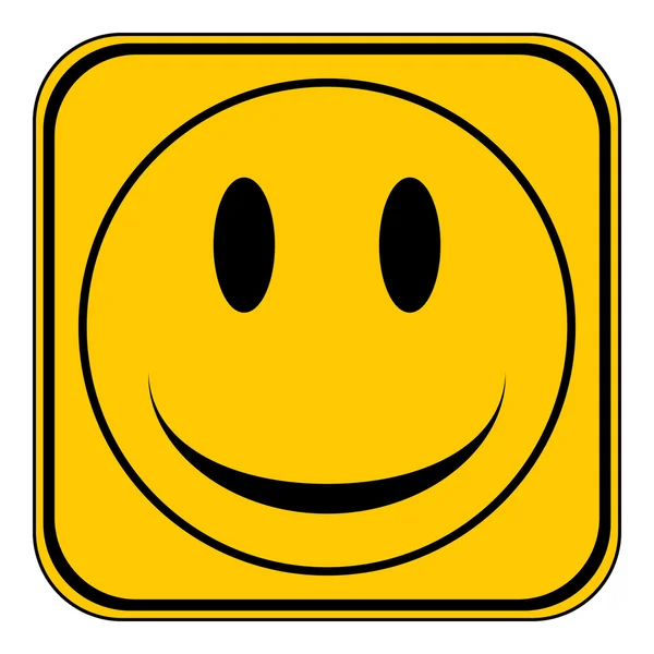 Sourire face cercle bouton . — Image vectorielle