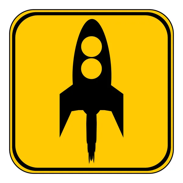 Starting rocket button. — Stock Vector