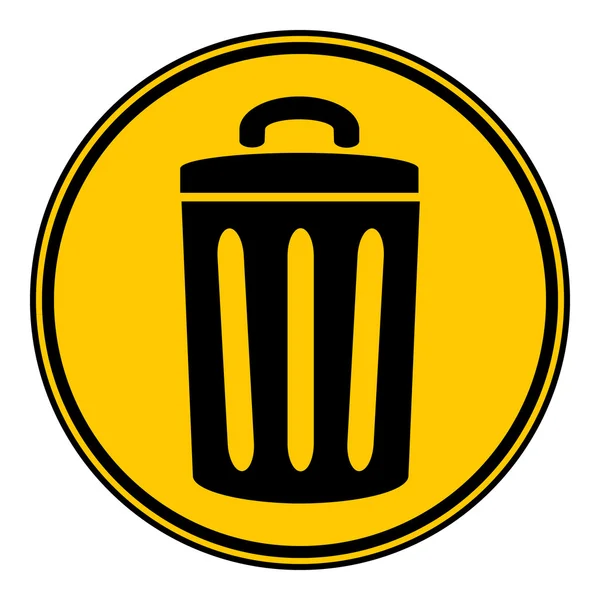 Bottone della spazzatura . — Vettoriale Stock