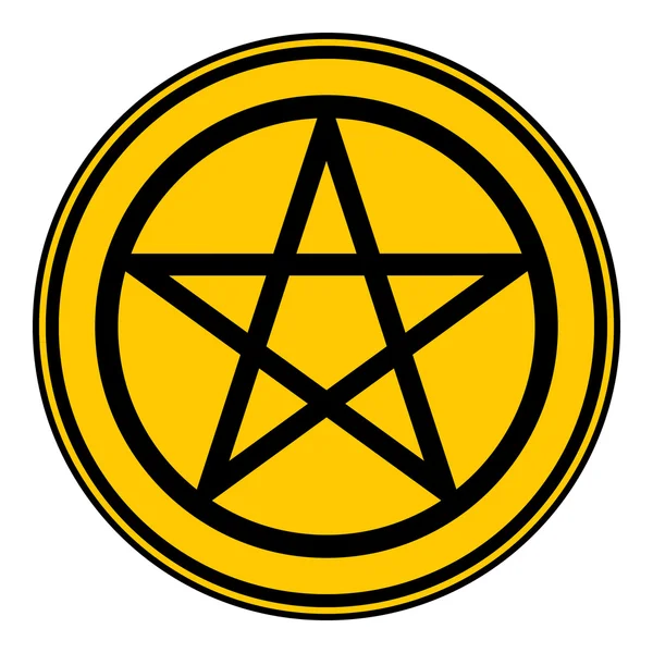 Botão Pentagram . —  Vetores de Stock