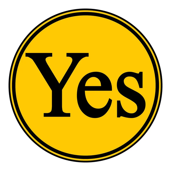 Yes-knappen. — Stock vektor