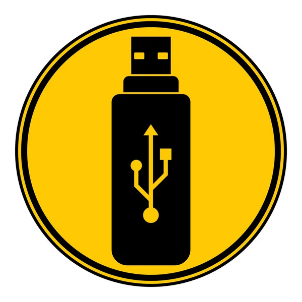 Usb botón de flash . — Vector de stock