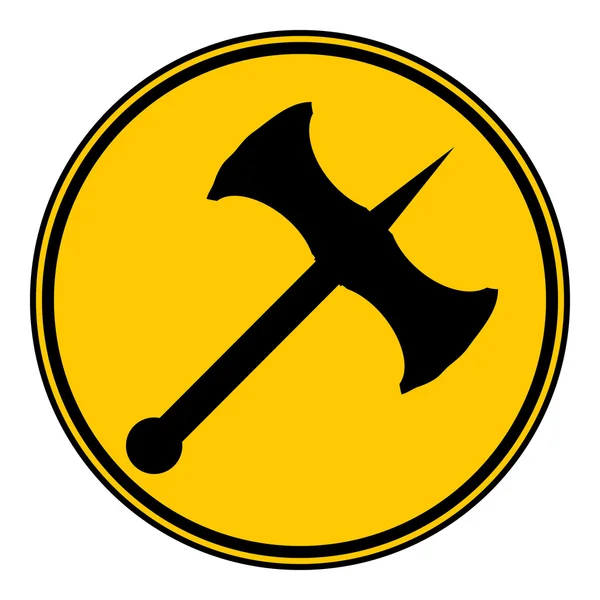 Battle axe button. — Stock Vector