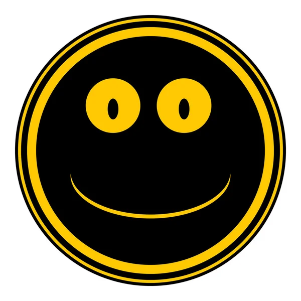 Sourire face cercle bouton . — Image vectorielle