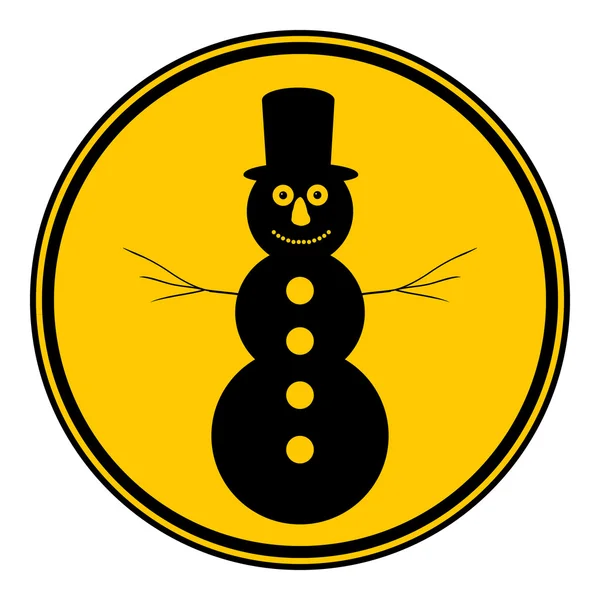 Bonhomme de neige bouton . — Image vectorielle